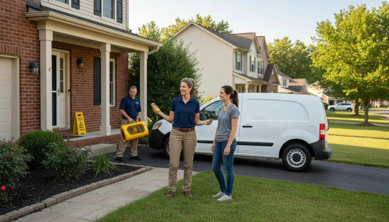 Residential water damage restoration in Normanna, TX